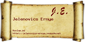 Jelenovics Ernye névjegykártya